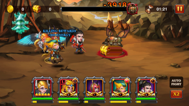 Heroes Charge Team for Lord of Caves Level9